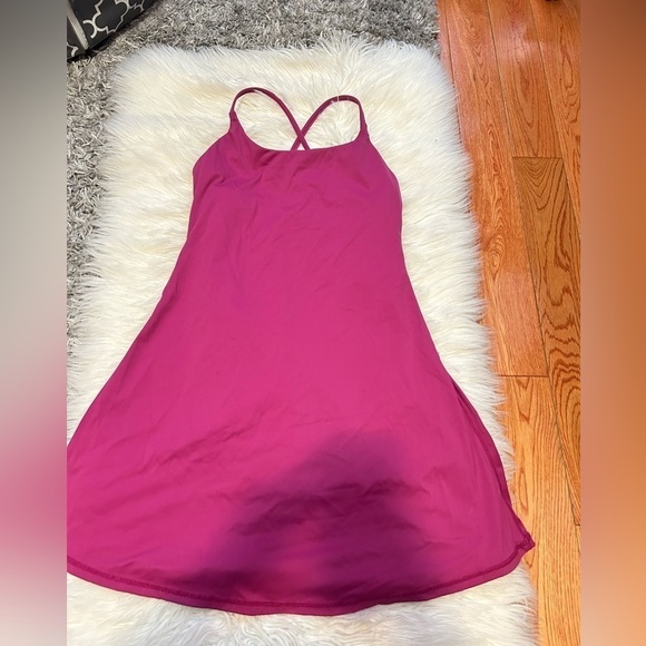 HALARA Dresses & Skirts - Magenta Exercise Dress with Built-in Shorts